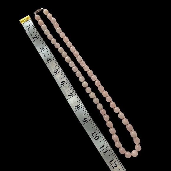 Vintage Austrian Rose Quartz Necklace - Picture 2 of 5